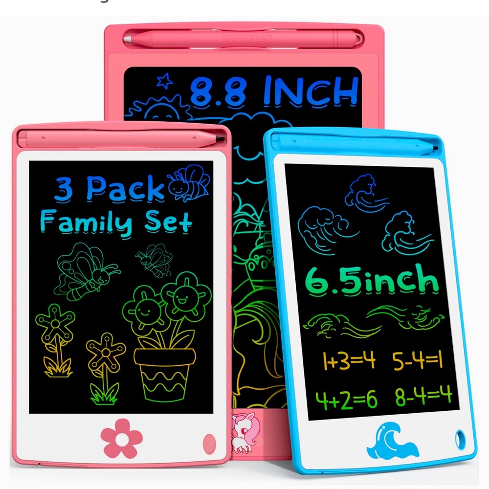 Bundle of 3 LCD Writing Board Tablet for Kids